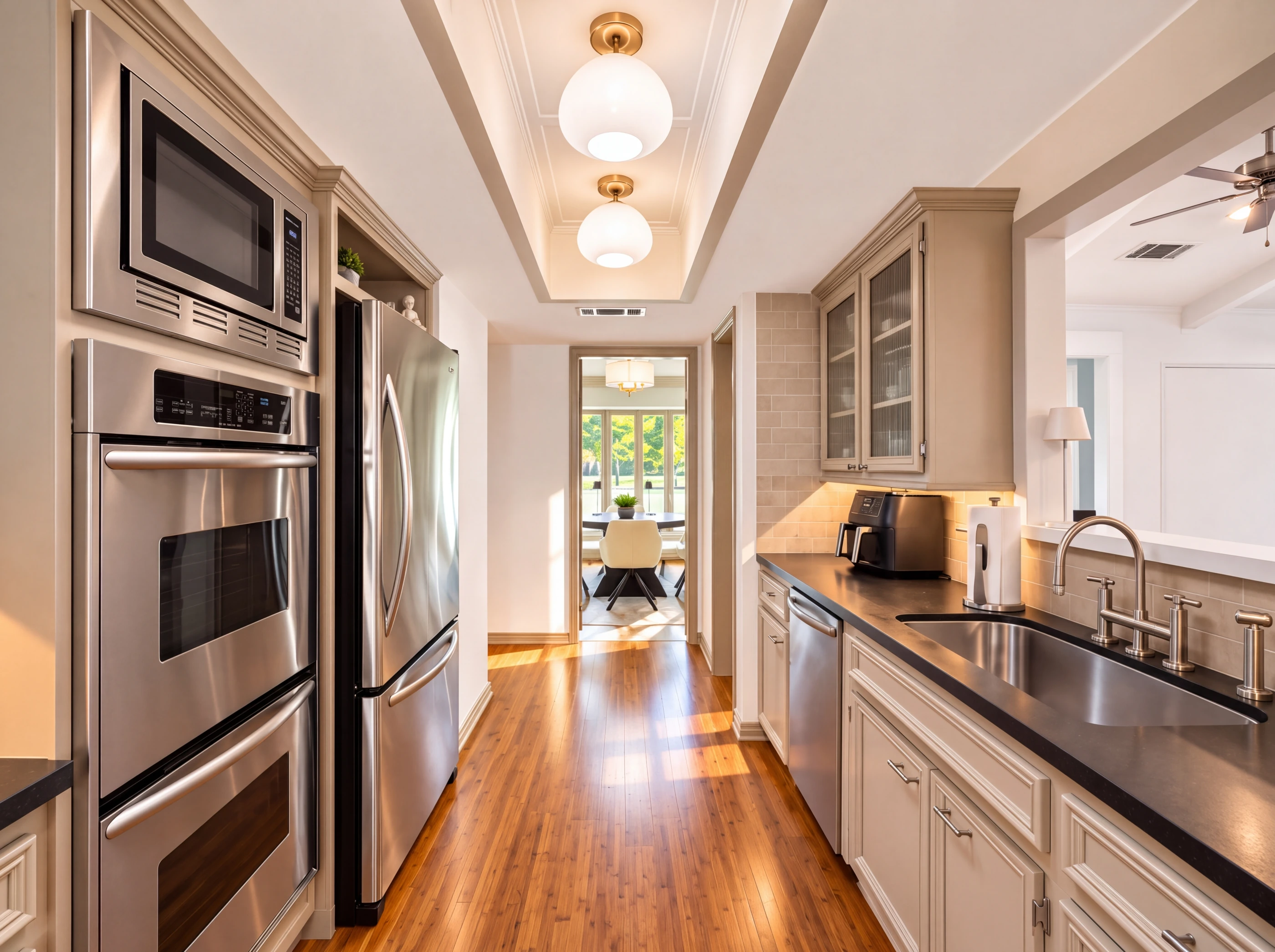 Double wall ovens and galley run