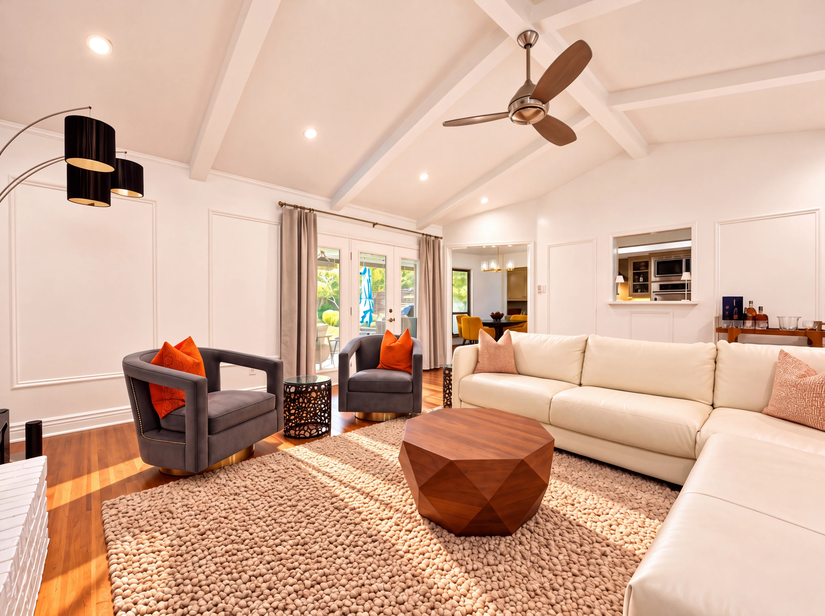 Family room toward the French doors